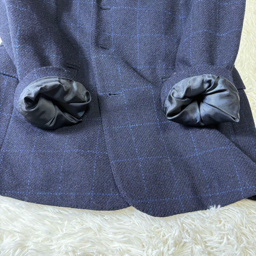 希少⭐️ パパス✖️ハリスツイード　テーラードジャケット別注　濃紺　3ボタン