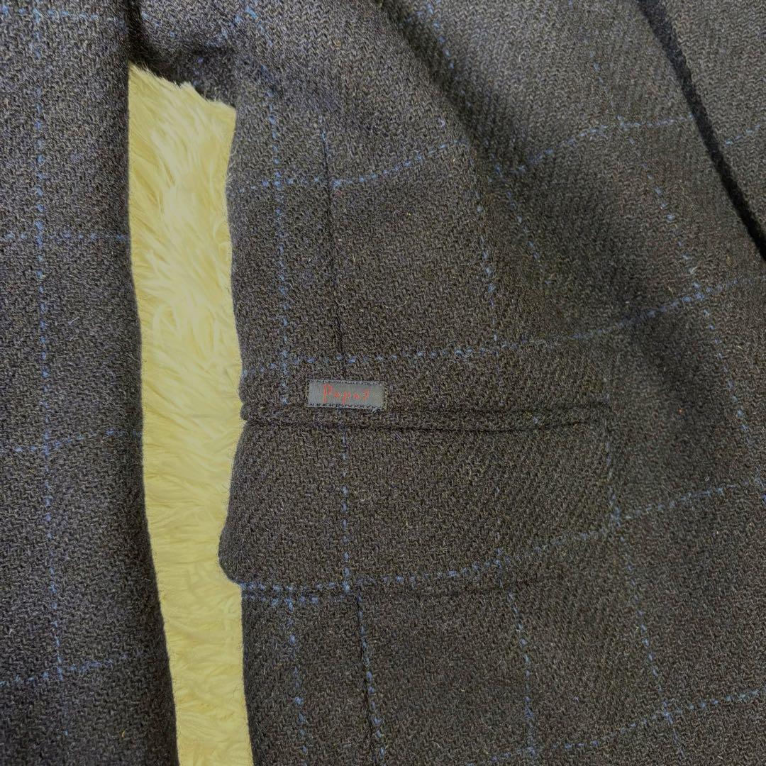 希少⭐️ パパス✖️ハリスツイード　テーラードジャケット別注　濃紺　3ボタン