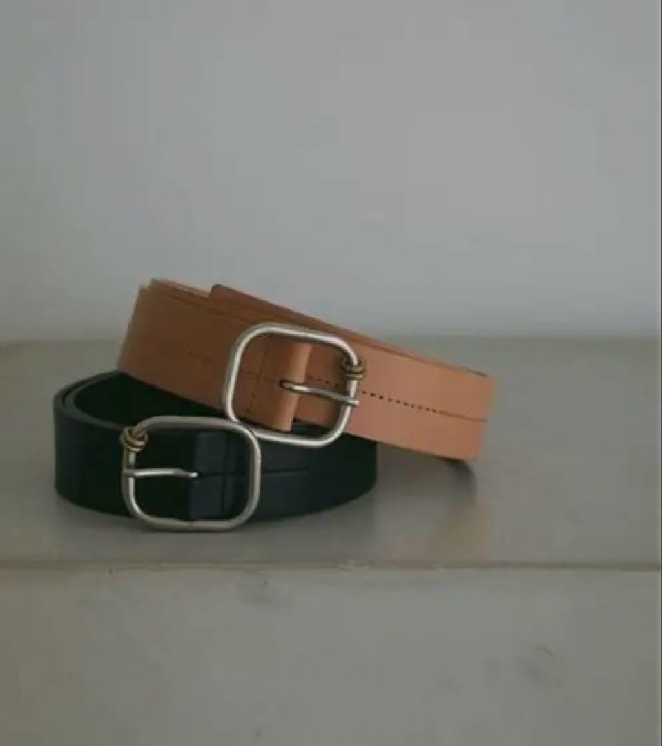 ETRE TOKYO ブラスリングバックルセンターステッチベルト