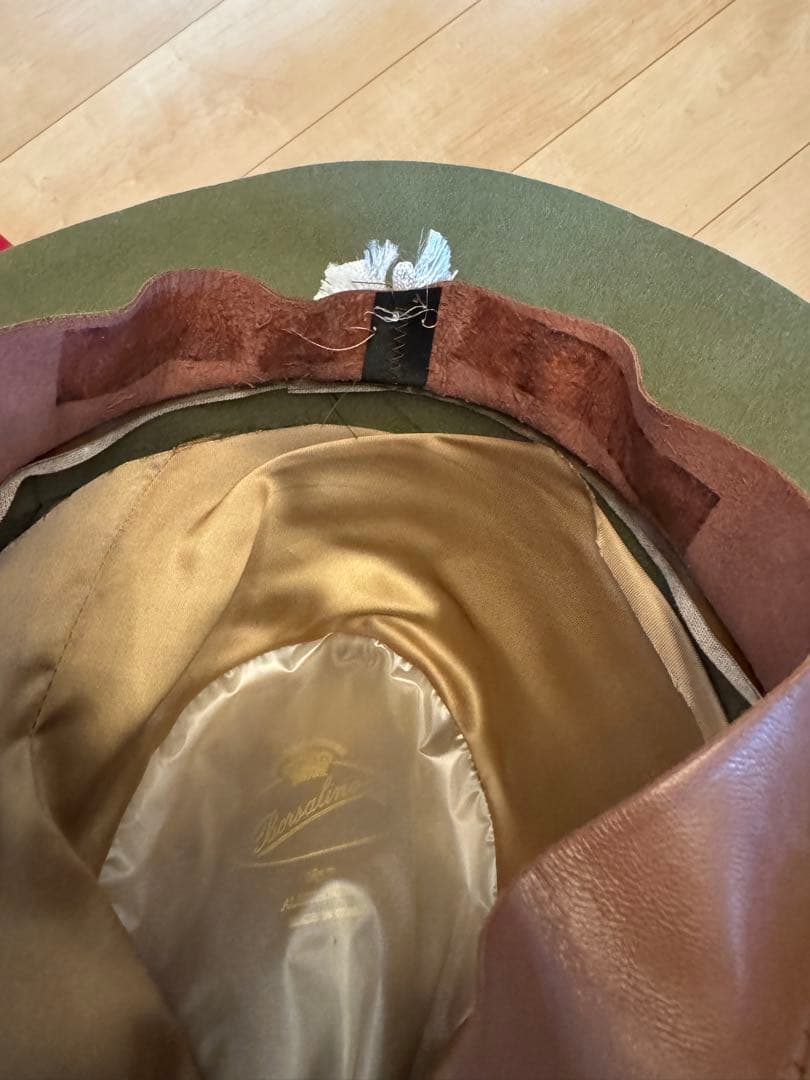 ボルサリーノ　山高帽　ボーラーハット　オリーブグリーン