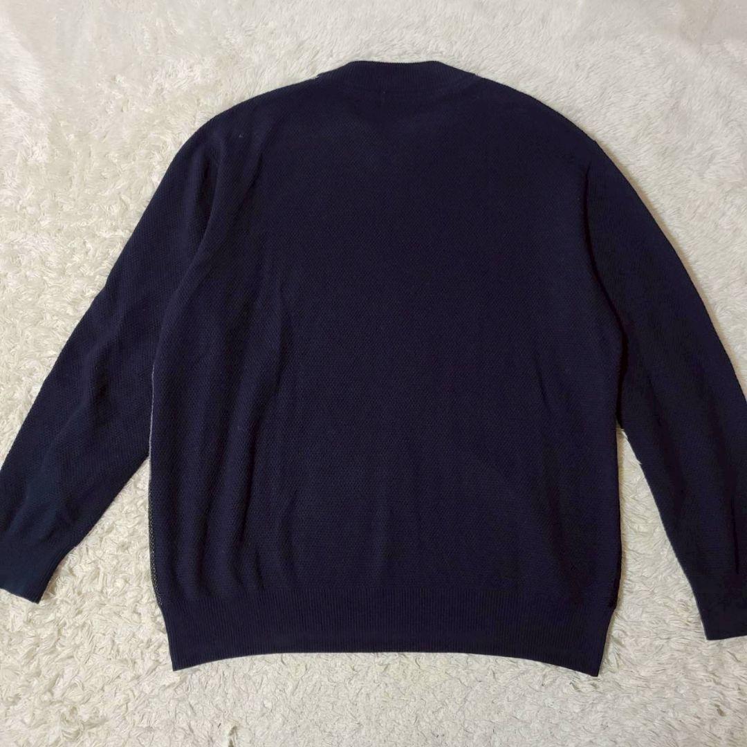 美品✨　ブラックレーベルクレストブリッジ　ニット　セーター　チェック　紺色　LL