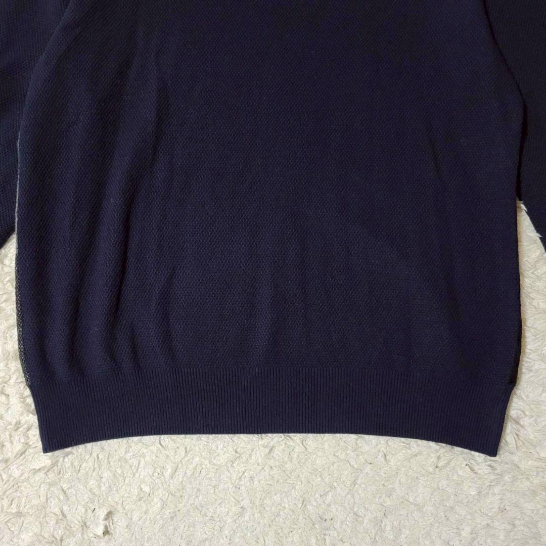 美品✨　ブラックレーベルクレストブリッジ　ニット　セーター　チェック　紺色　LL