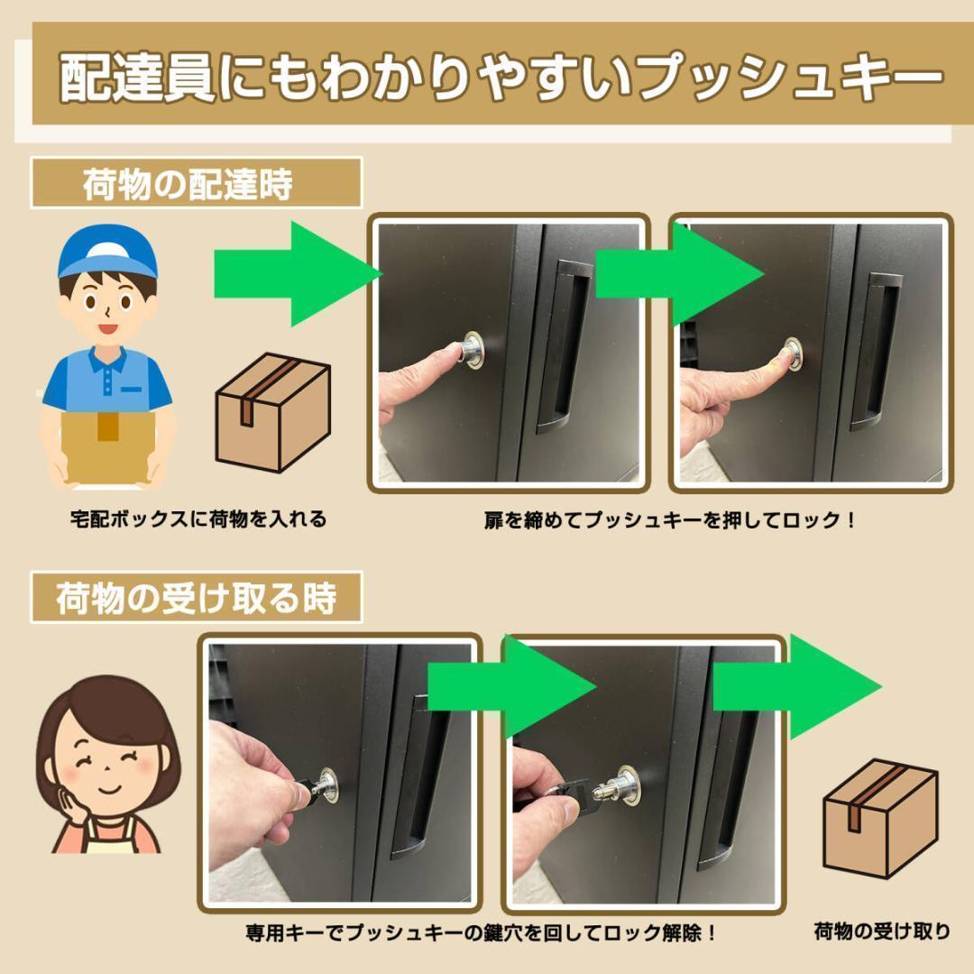 1年保証★ 宅配ボックス ポスト 完成品 一体型 一戸建て用 大容量 置き配