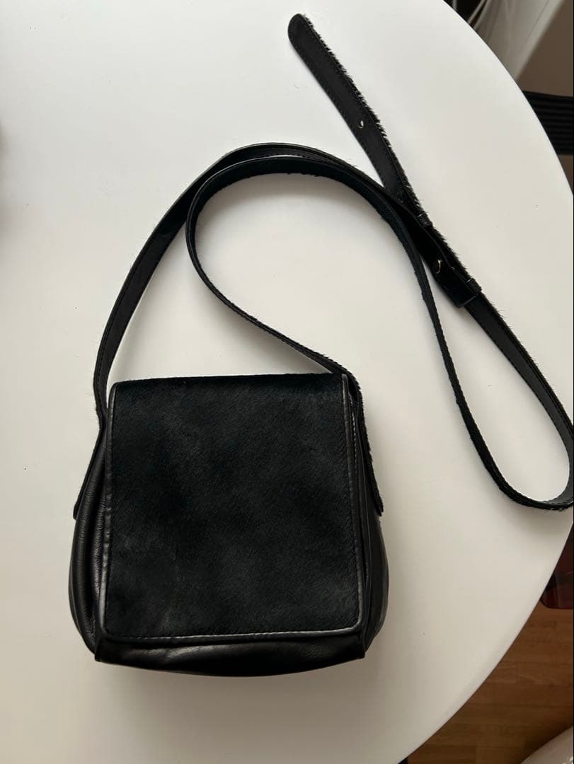 dnky ダナキャラン　レザー　ショルダーバッグ　ハラコ