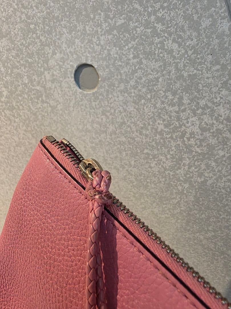 グッチGUCCI クラッチバッグ ピンク バンブー ポーチ レザー 竹