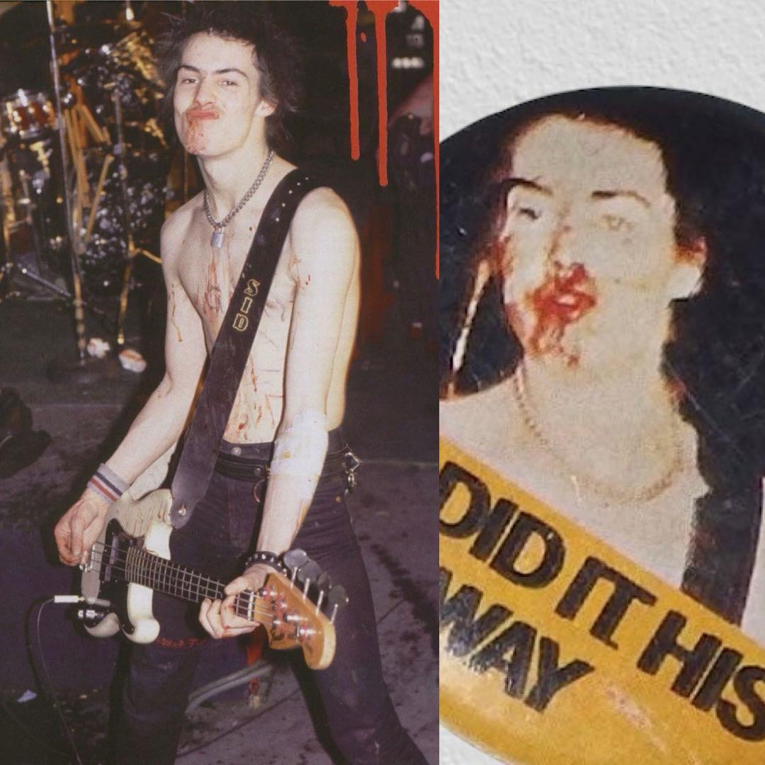 ▪️ 70s SID シドヴィシャス ビンテージ バッジ tシャツ 黒 黄