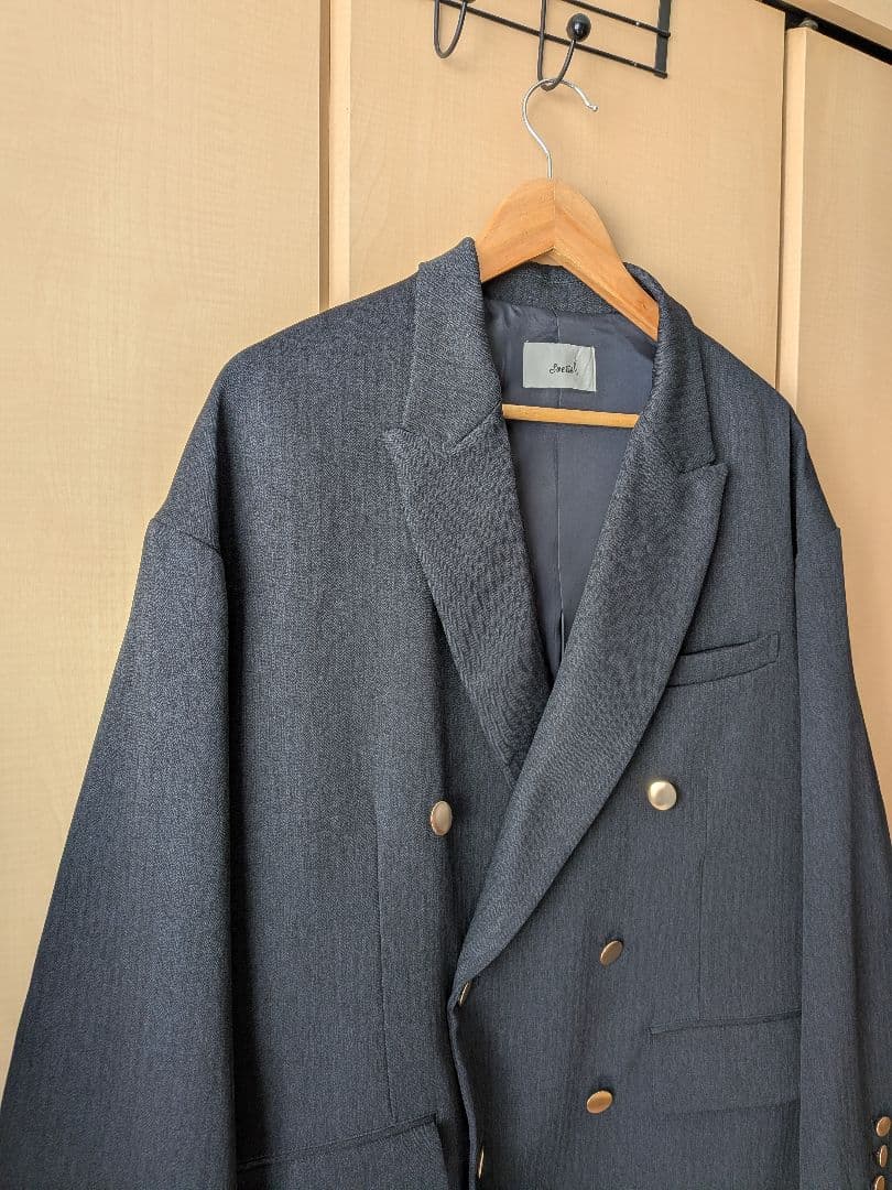 soerte Oversize 6B assort blazer ネイビー　古着