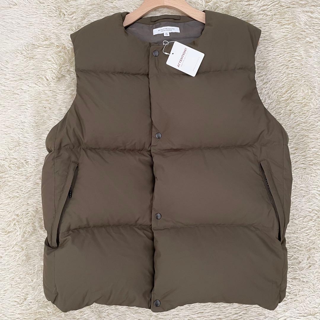 【未使用タグ付き】ユナイテッドアローズ ダウンベスト ノーカラー XLサイズ