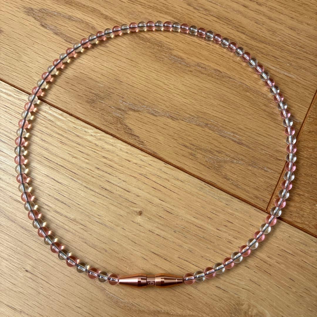 RAKUWAネックレス EXTREME クリスタルタッチ　ピンクゴールド/クリア