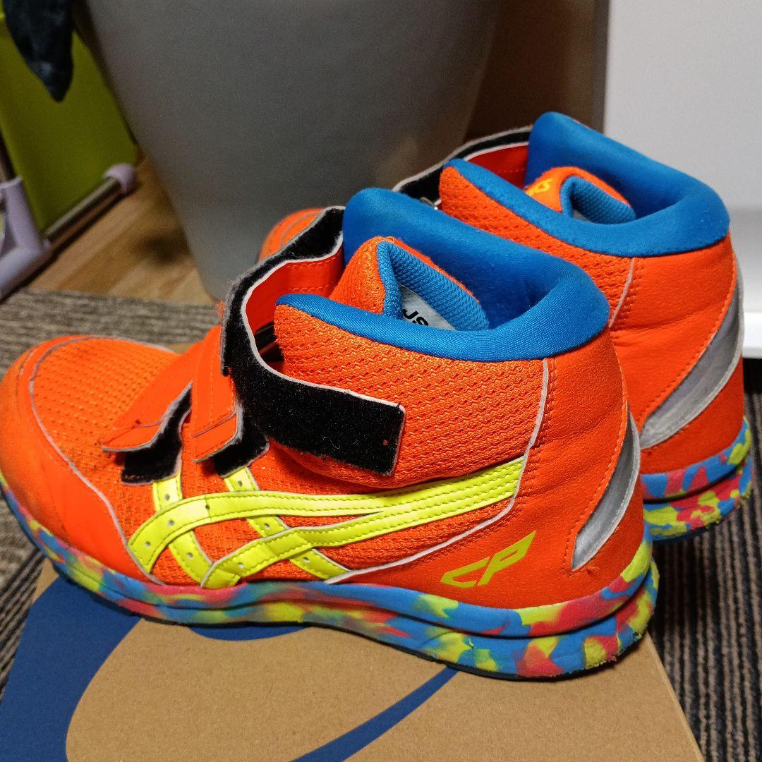 ASICS CP ハイカット安全靴 オレンジ/青