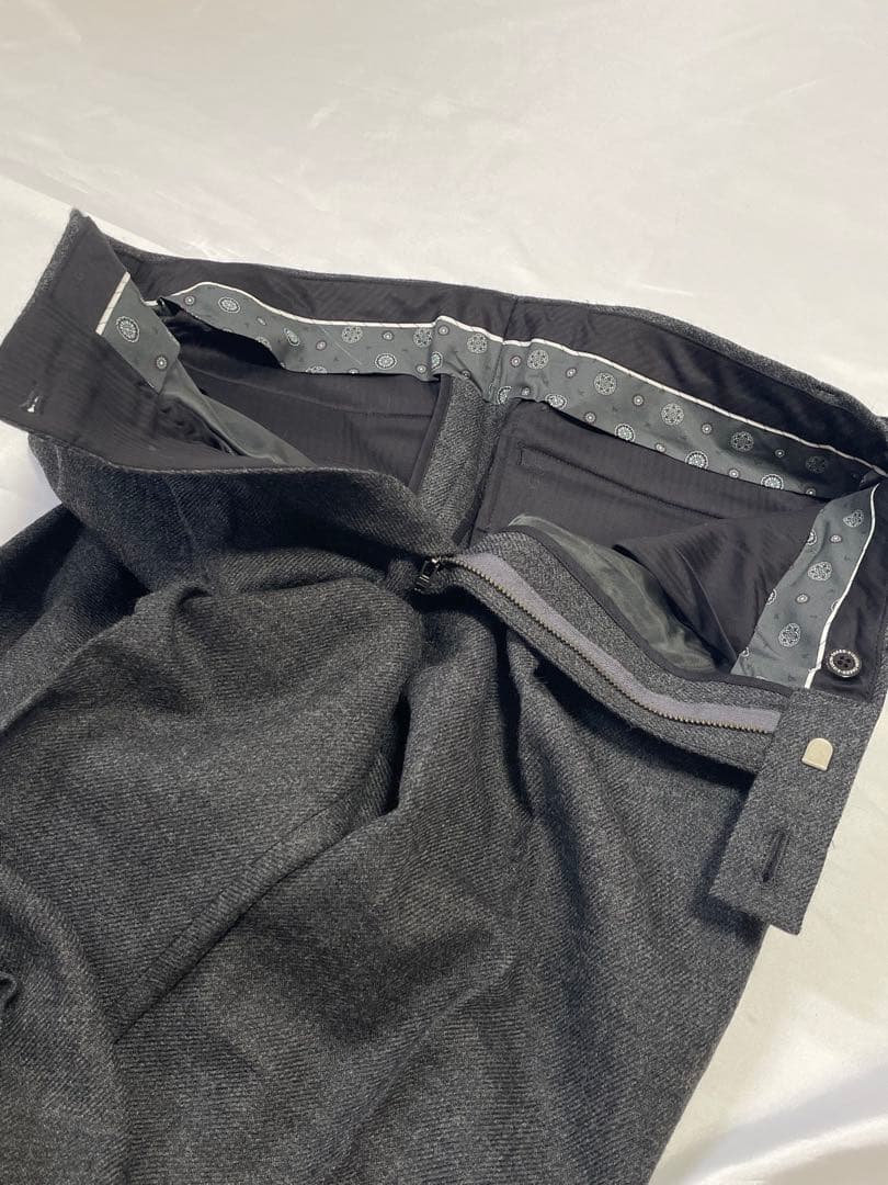 新品⭐️タケオキクチ シェットランドウール パンツ M ダークグレー