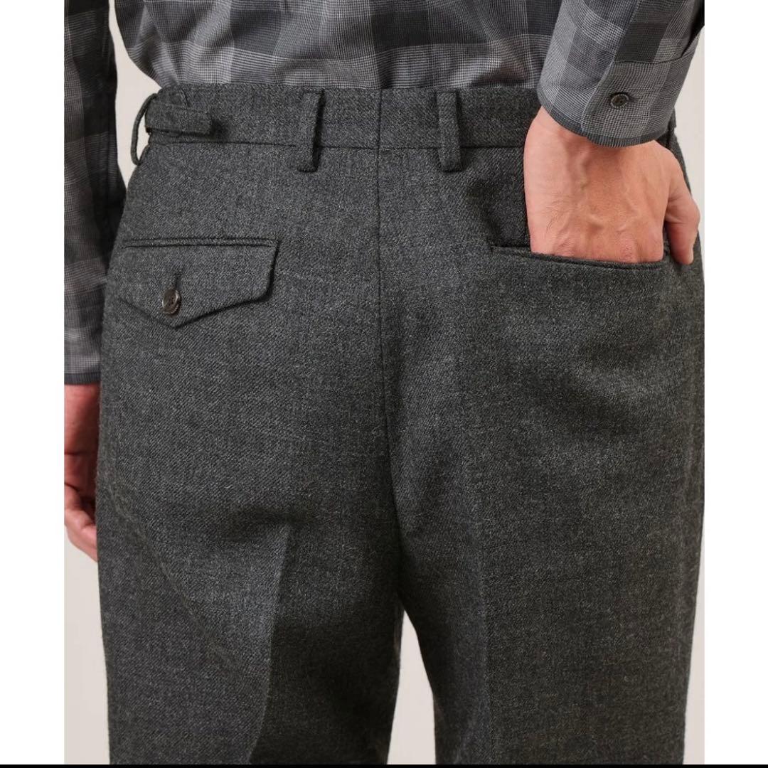 新品⭐️タケオキクチ シェットランドウール パンツ M ダークグレー