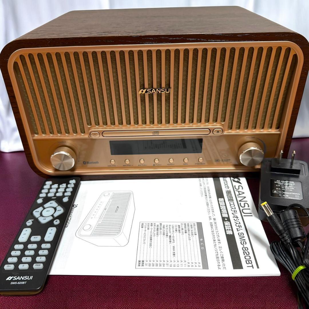 ☆極美品 サンスイ SMS-820BT CDステレオシステムコンポ ワイドFM