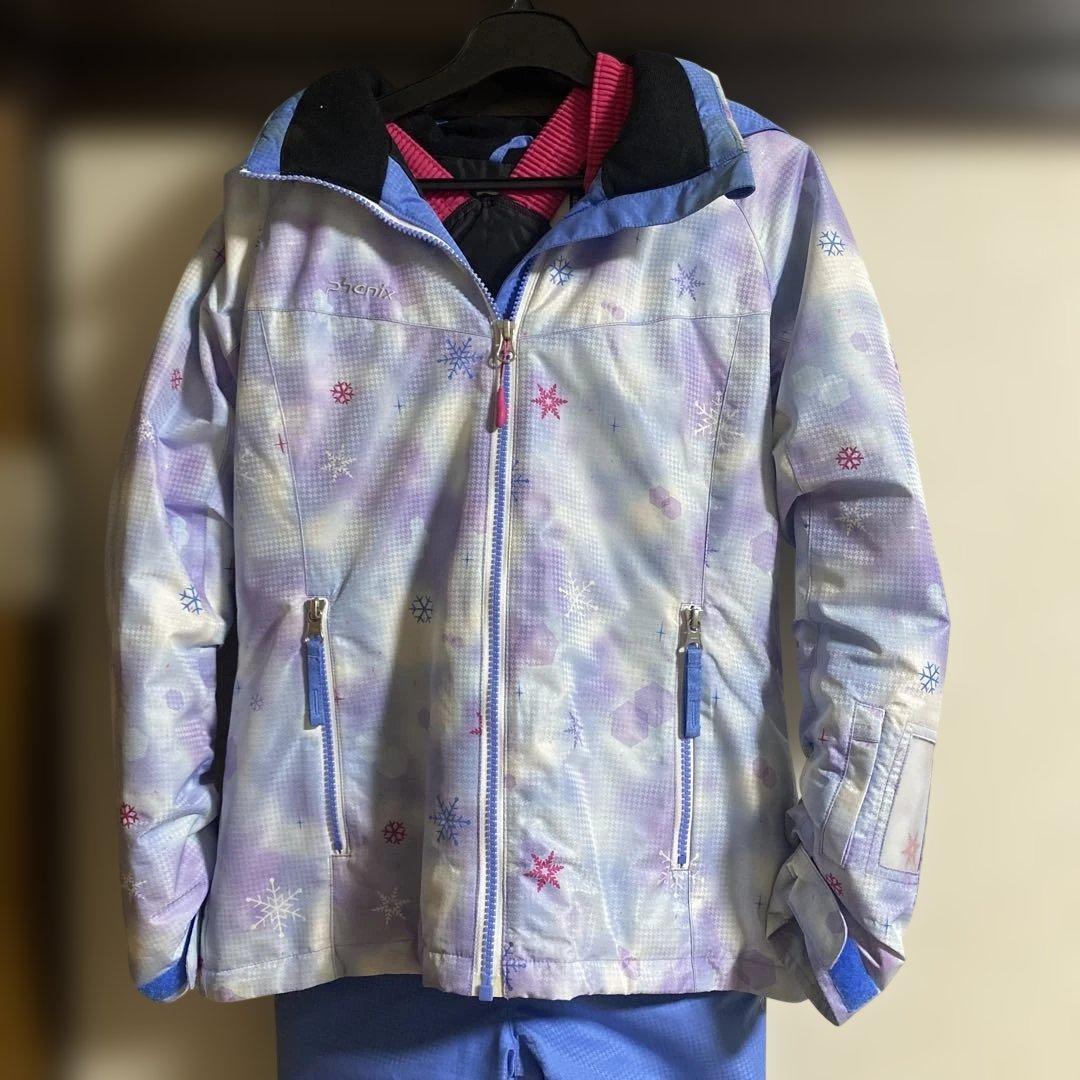 phenix スキーウェア上下セット150㎝　雪の結晶柄