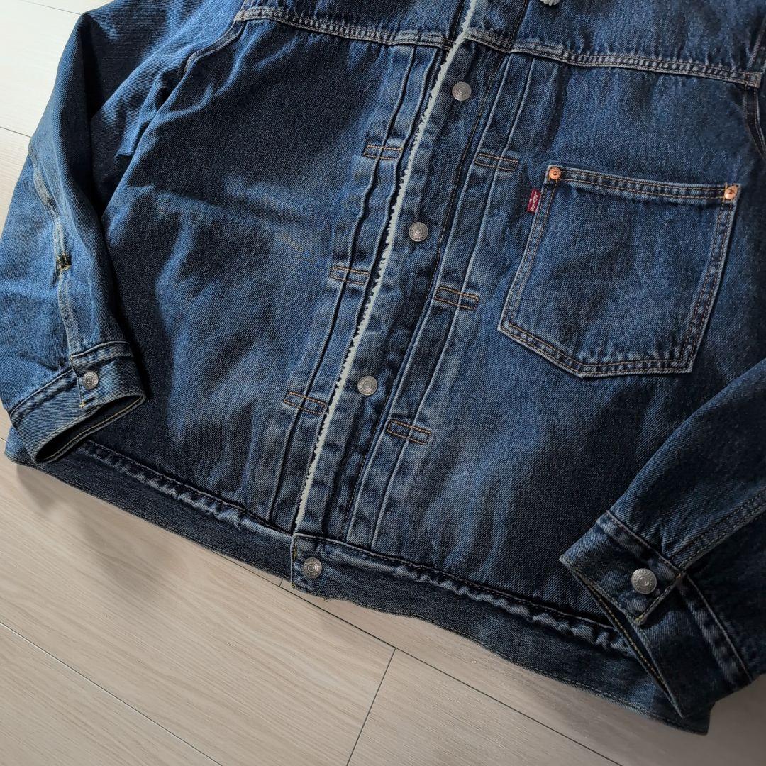 Levi's 裏ボア ダークブルーデニムジャケット 1st シンチバック