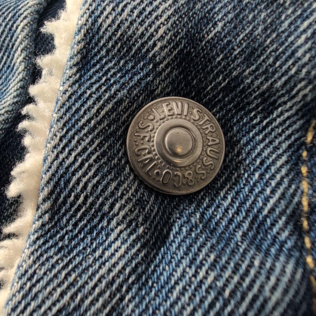 Levi's 裏ボア ダークブルーデニムジャケット 1st シンチバック