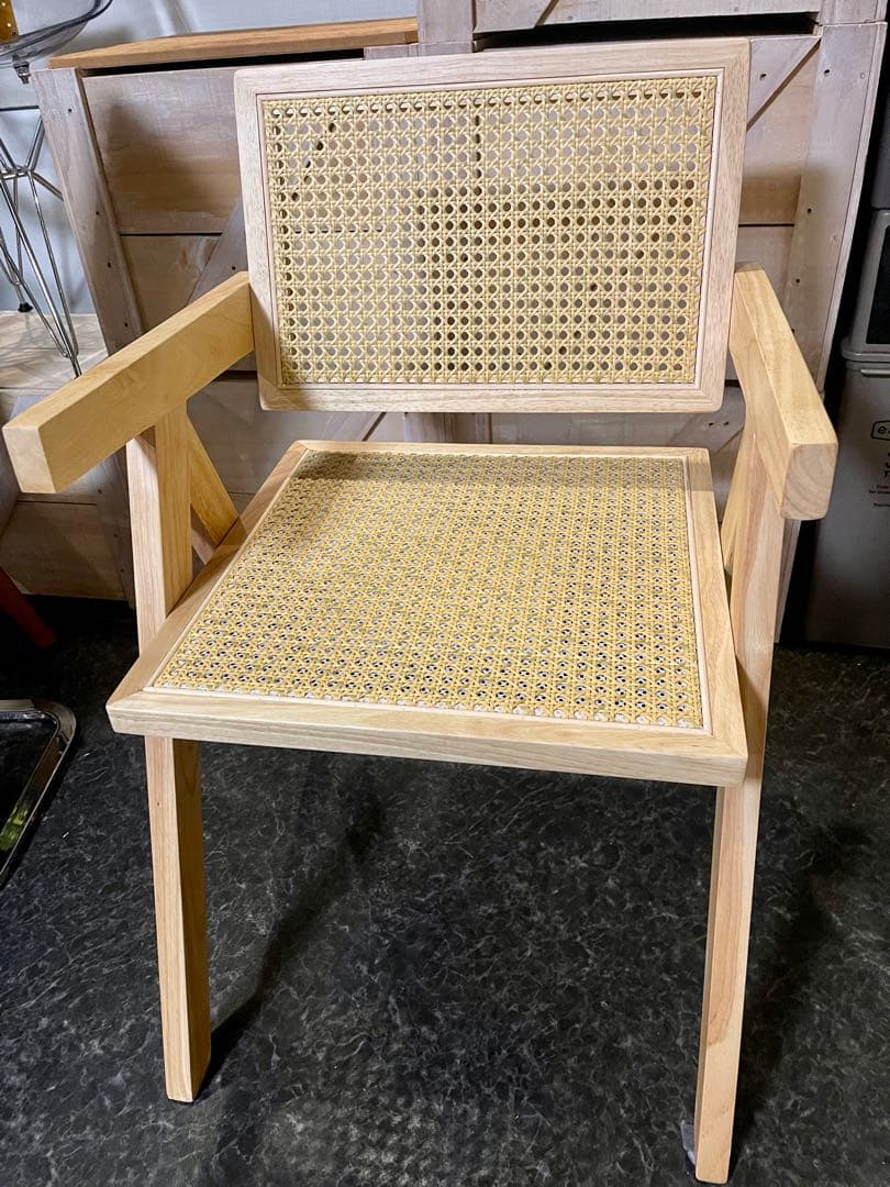 ピエールジャンヌレ ブイレッグオフィスチェア リプロダクト品 チェア ラタン