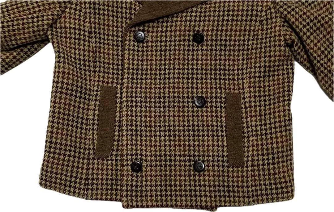 90s クリスチャンディオール/英国風/ウール チェック ツイードジャケット L