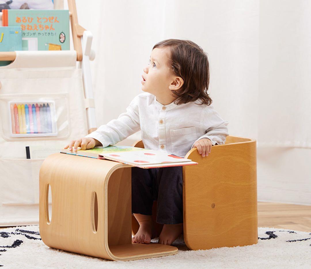 ＊美品＊HOPPL ホップル コロコロチェア 木製 キッズチェア 2脚セット