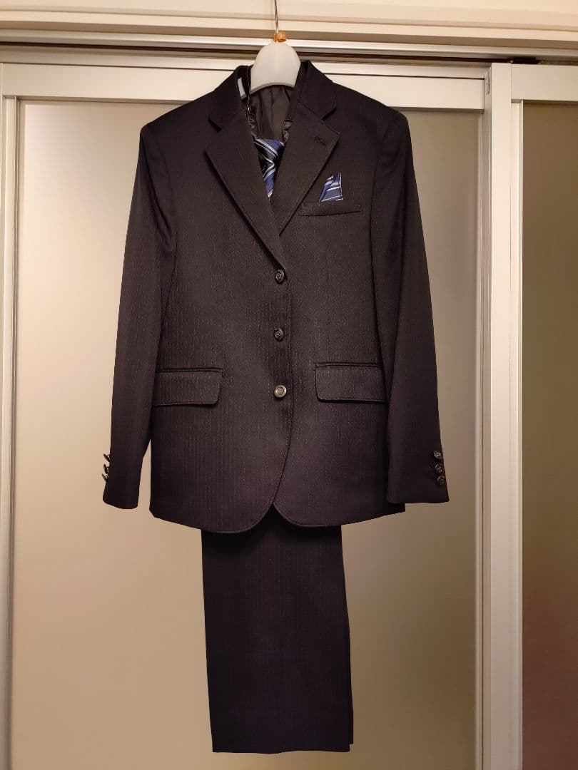 【超美品】男の子スーツ150 Michelle Alfred 黒 結婚式 発表会
