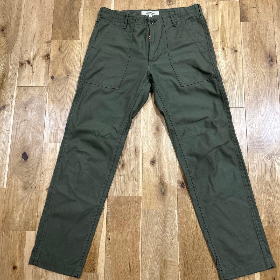 日曜限定価格　FOB FACTORY ベイカーパンツ F0431 S オリーブ
