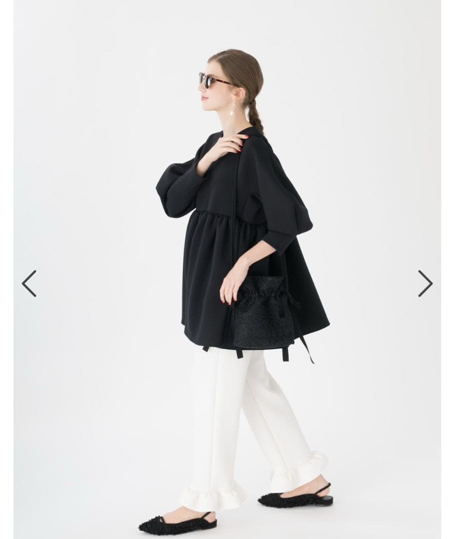 ツルバイマリコオイカワ　チュニック　　ブラック