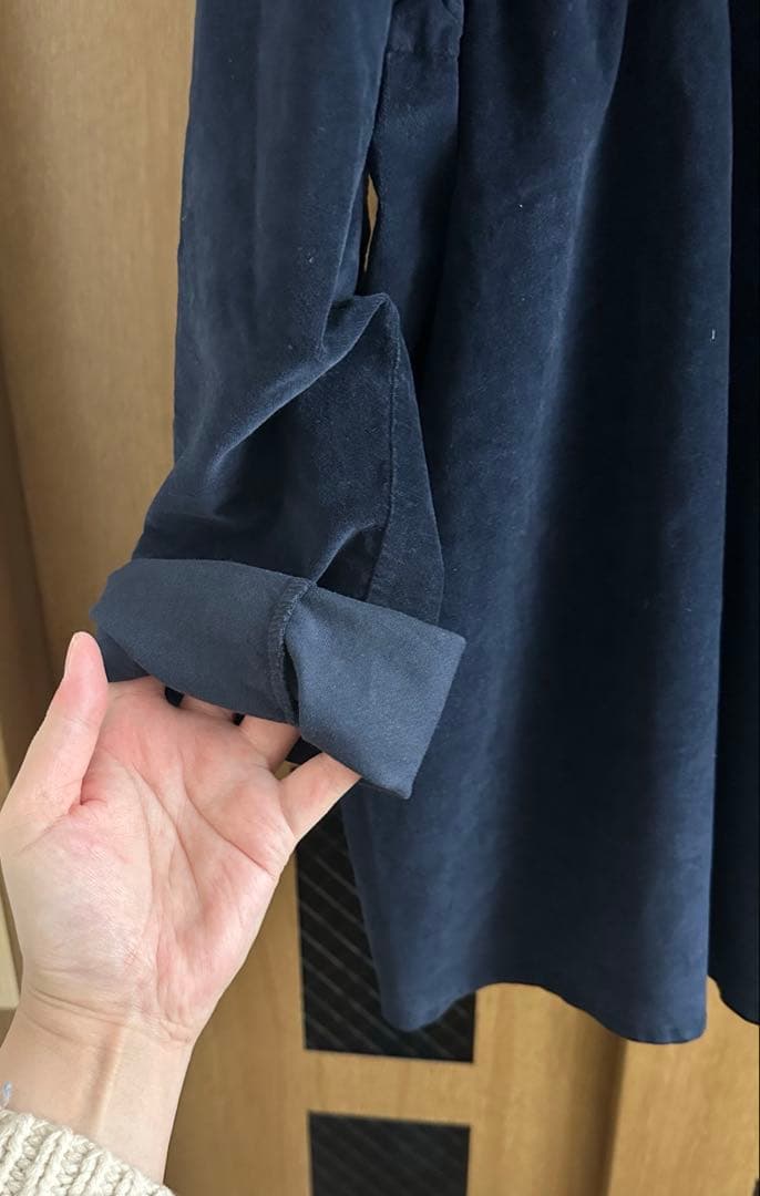 ALBUM DI FAMIGLIA DRAWSTRING shirtsネイビー