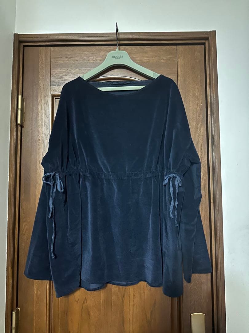 ALBUM DI FAMIGLIA DRAWSTRING shirtsネイビー