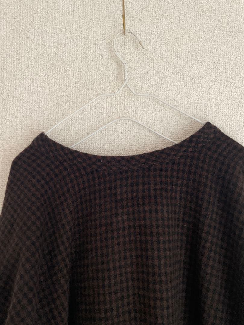 kaval Crew neck shirt ギンガム チェック カシミヤ