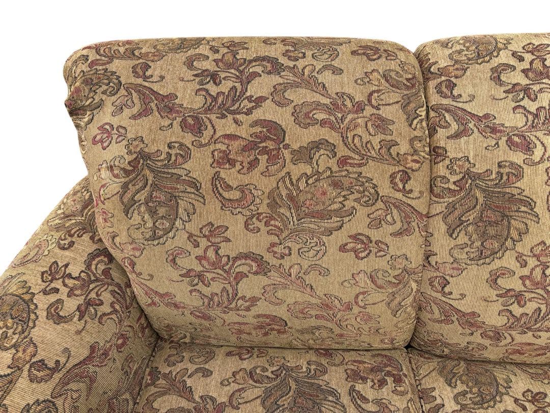 Ashley花柄デザイン 3人掛けソファベッド美品