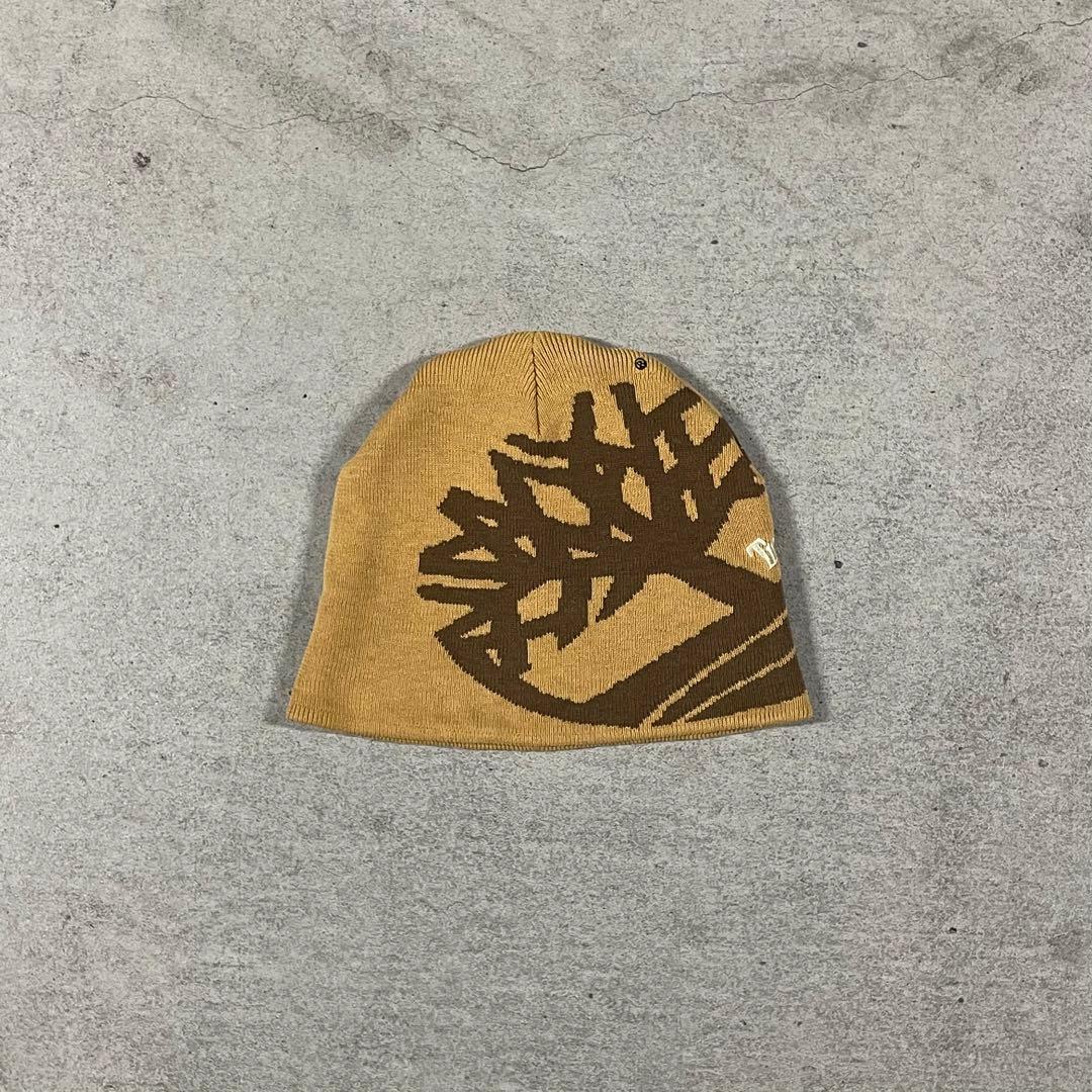 帽子 90s timberland logo beanie knitcap