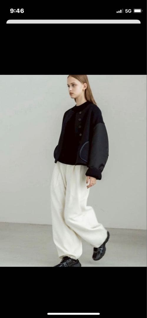 即完売品 soyy. switch me coat ネイビーブラック