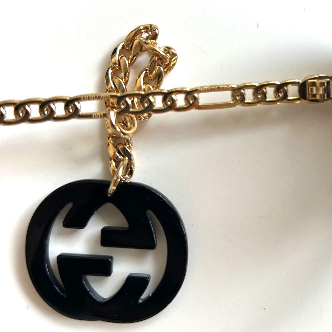 極美品！グッチ GUCCI サングラス　チェーン　インターロッキング チャーム付