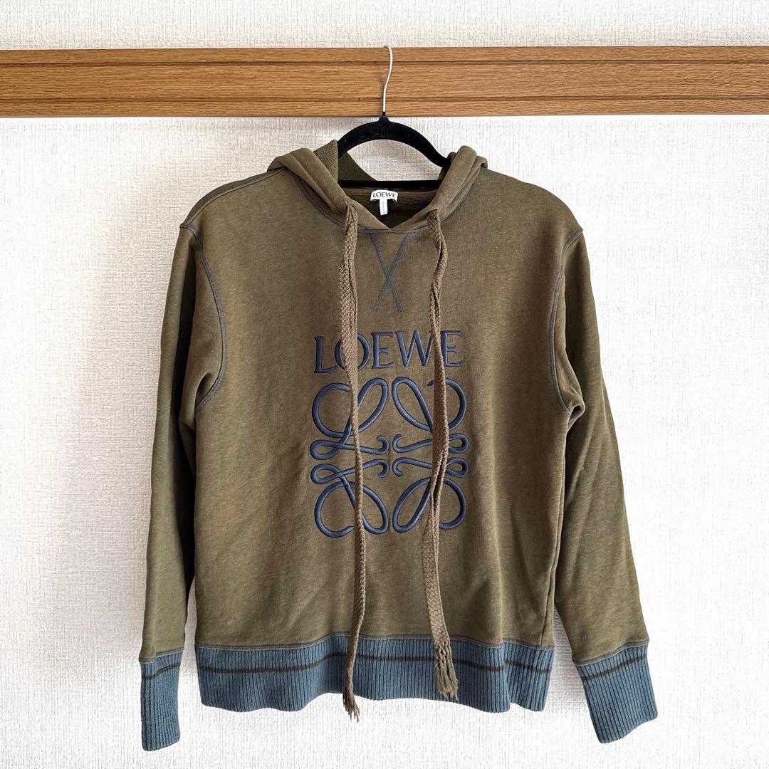 即購入◎早い者勝ち！LOEWE アナグラム刺繍リブニットスウェットパーカー