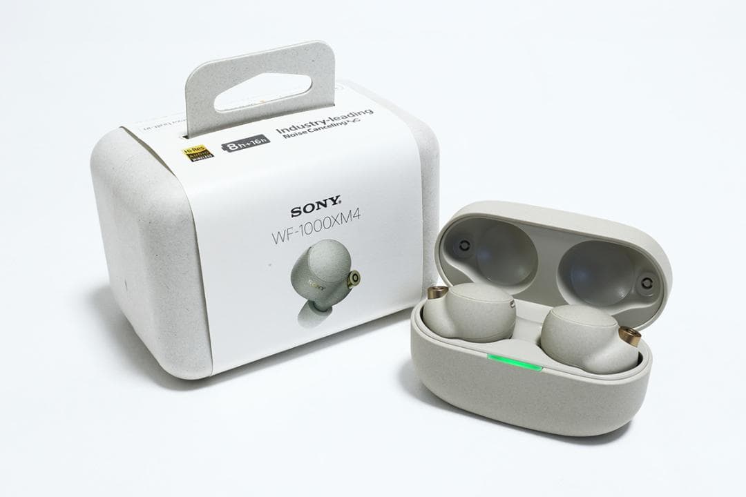 【美品】SONY WF-1000XM4 プラチナシルバー ワイヤレスイヤホン