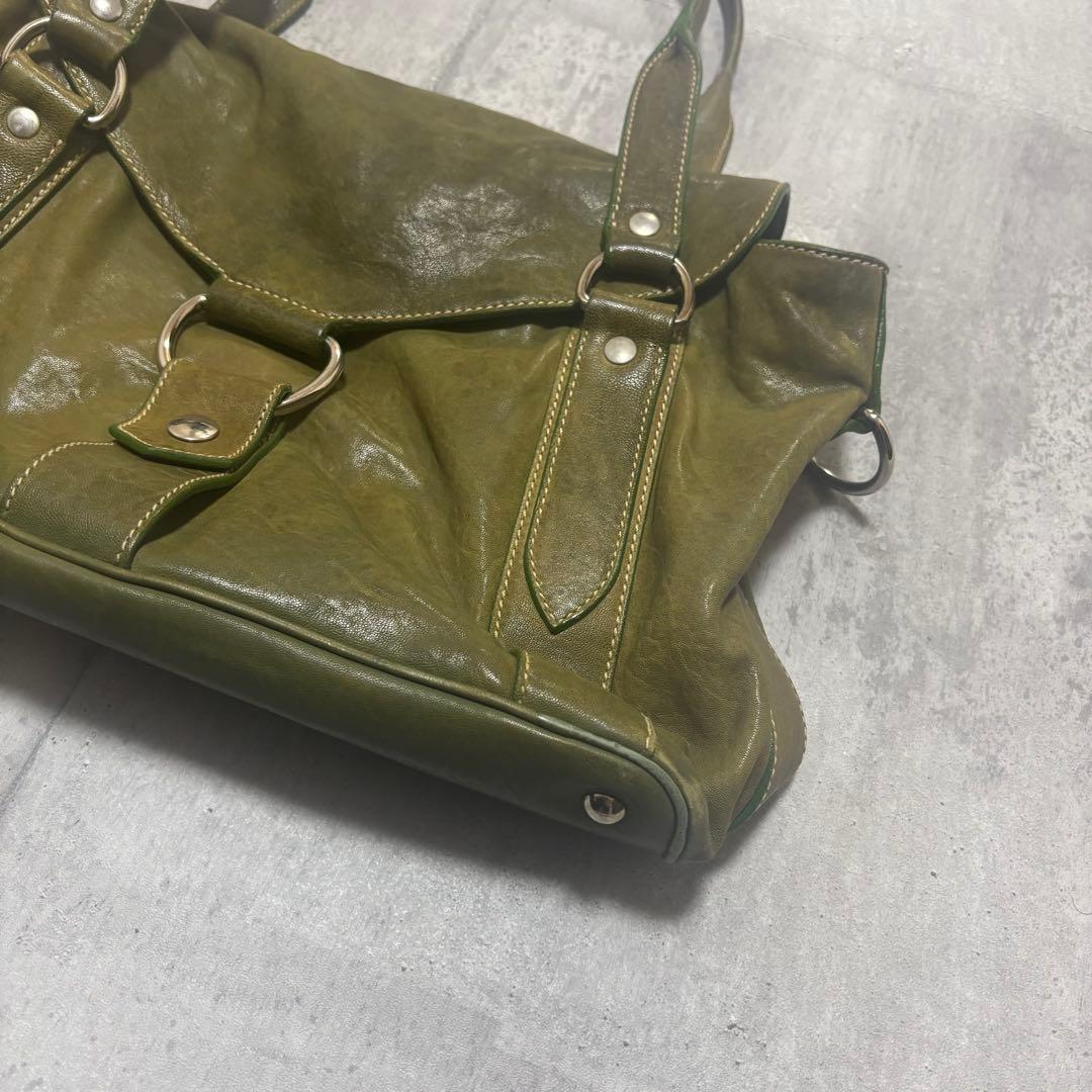 バッグ 00s archive miumiu leather shoulder bag