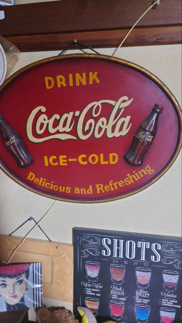 Coca-Cola コカ・コーラ ヴィンテージ金属サイン看板