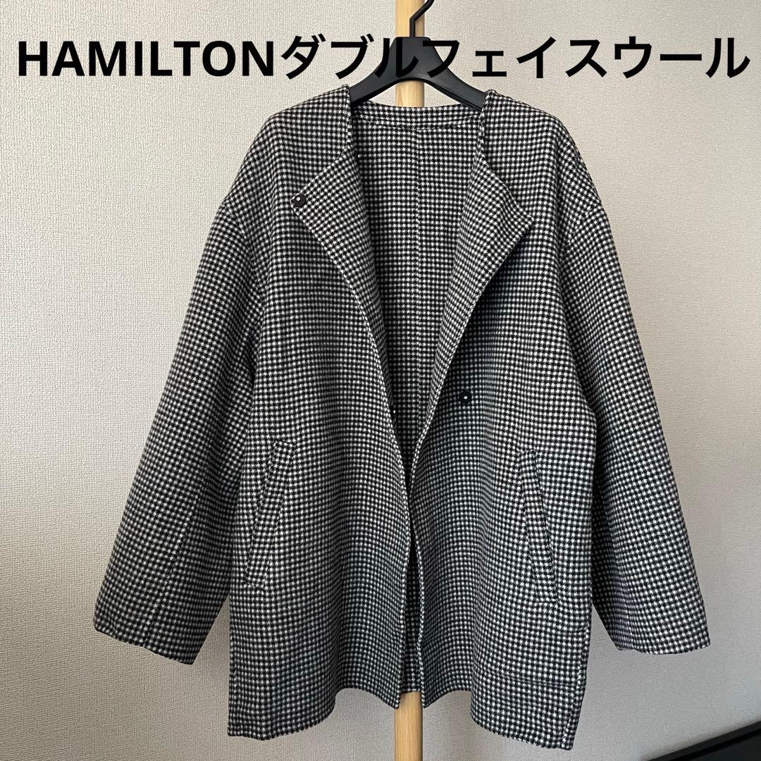 スローブイエナ HAMILTONダブルフェイスウールショートコート