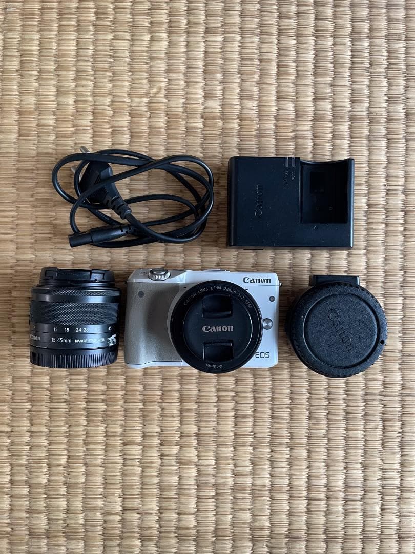 Canon EOS M3 ホワイト｜レンズ2本｜EF-EOS M アダプター