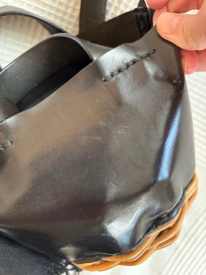 エバゴス　ebagos ブライドルレザー　紅藤 カゴ バッグ