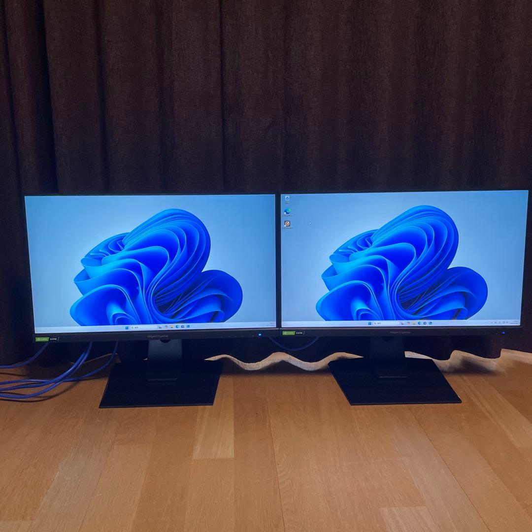 【美品】IO DATA 23.8型ゲーミングモニター2台セット デュアルモニター