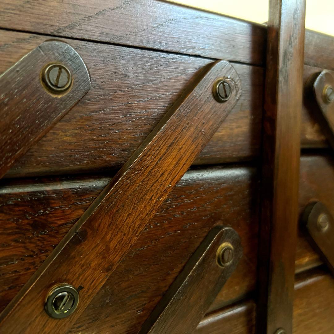 猫脚・ソーイングボックス・フランスアンティーク・小物入れ