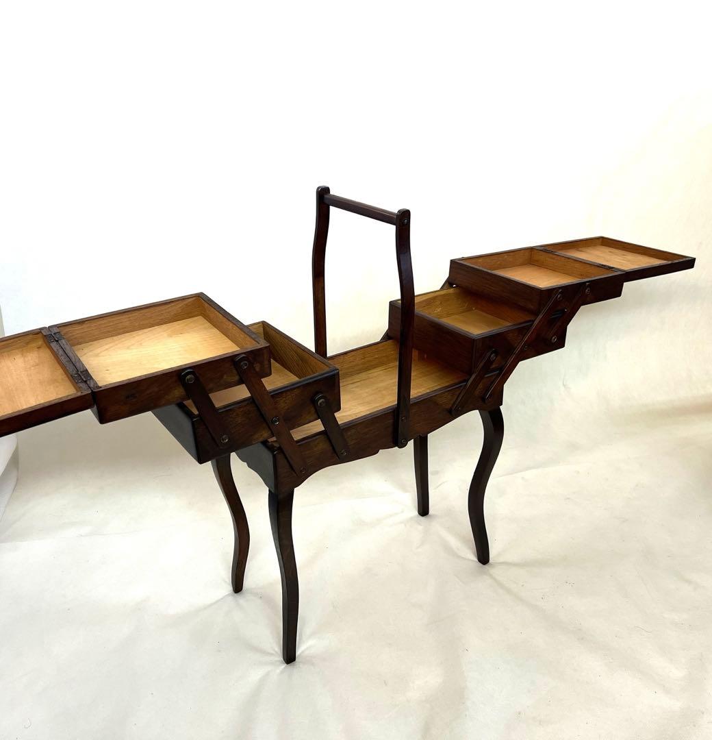 猫脚・ソーイングボックス・フランスアンティーク・小物入れ