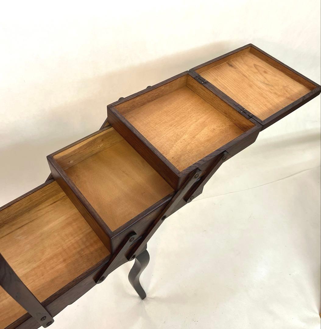 猫脚・ソーイングボックス・フランスアンティーク・小物入れ