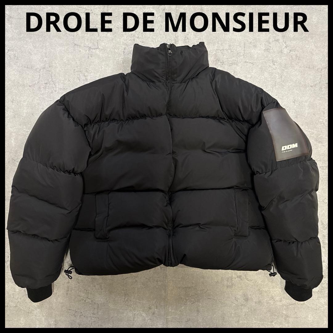 みーこ　ドロールドムッシュ 肉厚 ダウンジャケット 短丈 M 黒 吾亦紅
