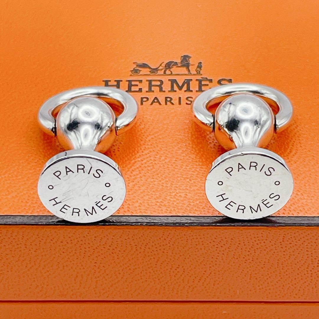HERMES エルメス　カフリンクス　カフス　サークル　リング　シルバー925