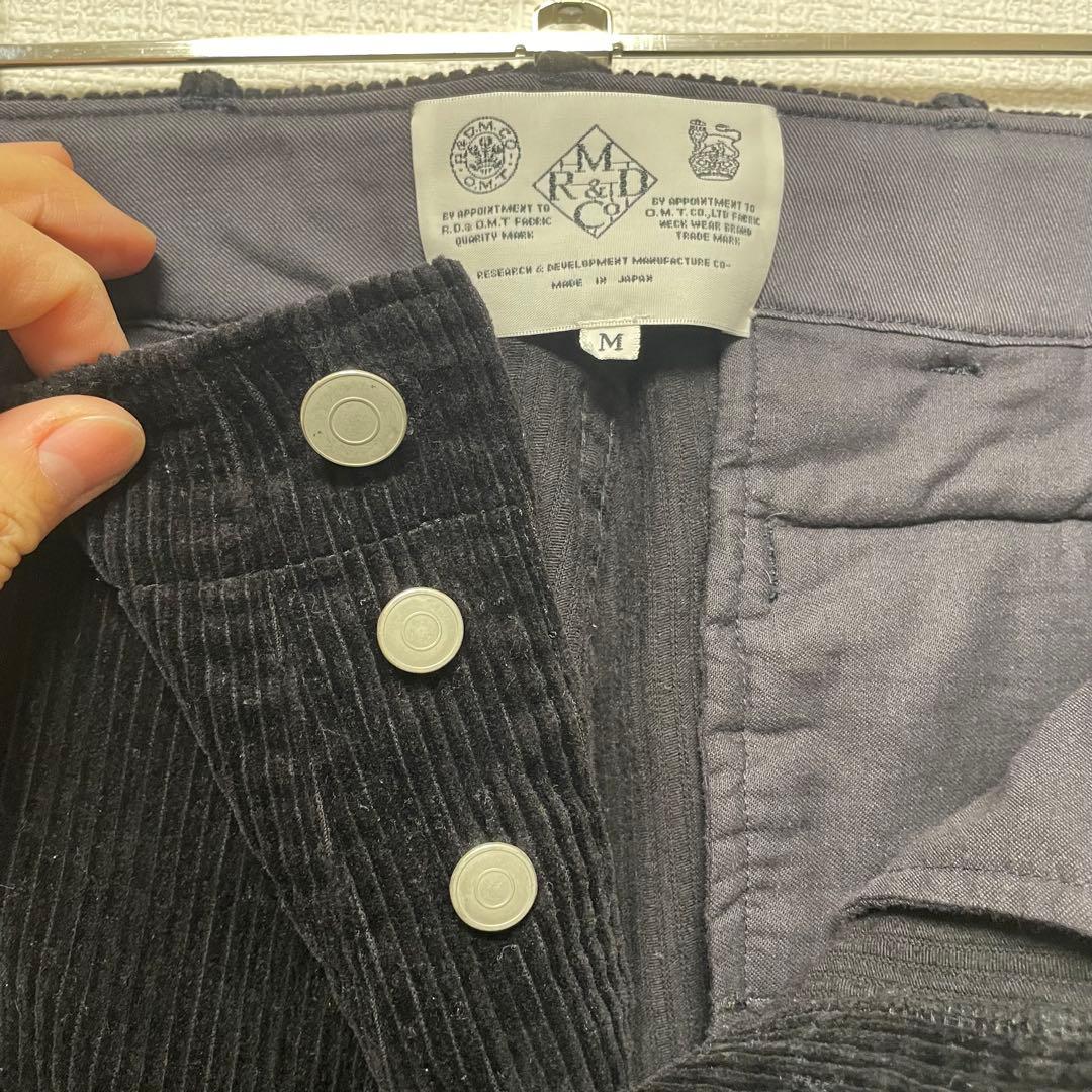 OLDMANS TAILOR オールドマンズテーラー　コーデュロイパンツ　黒　M