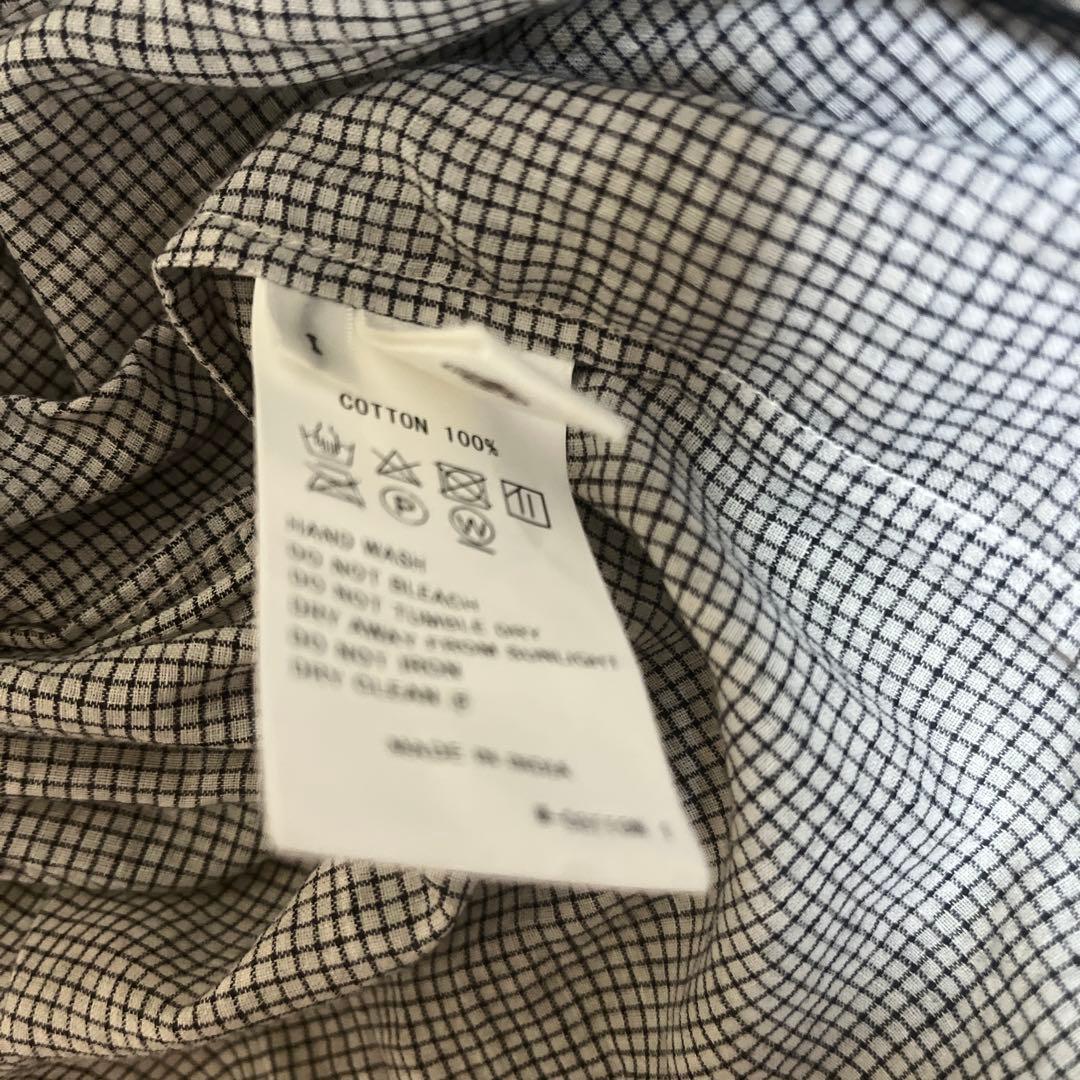 タンタン購入(maison de soil) ドビーチェックフレンチスリーブ