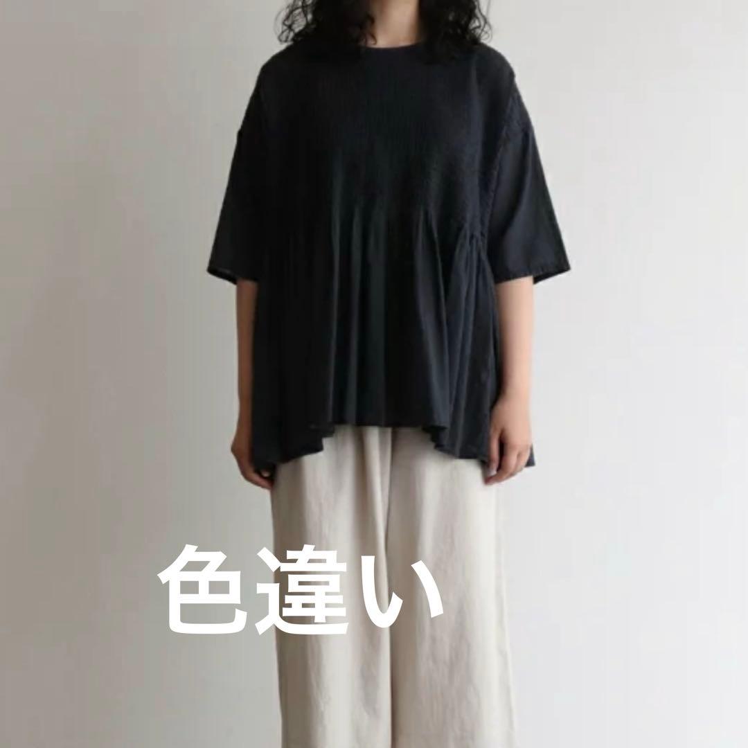 タンタン購入(maison de soil) ドビーチェックフレンチスリーブ