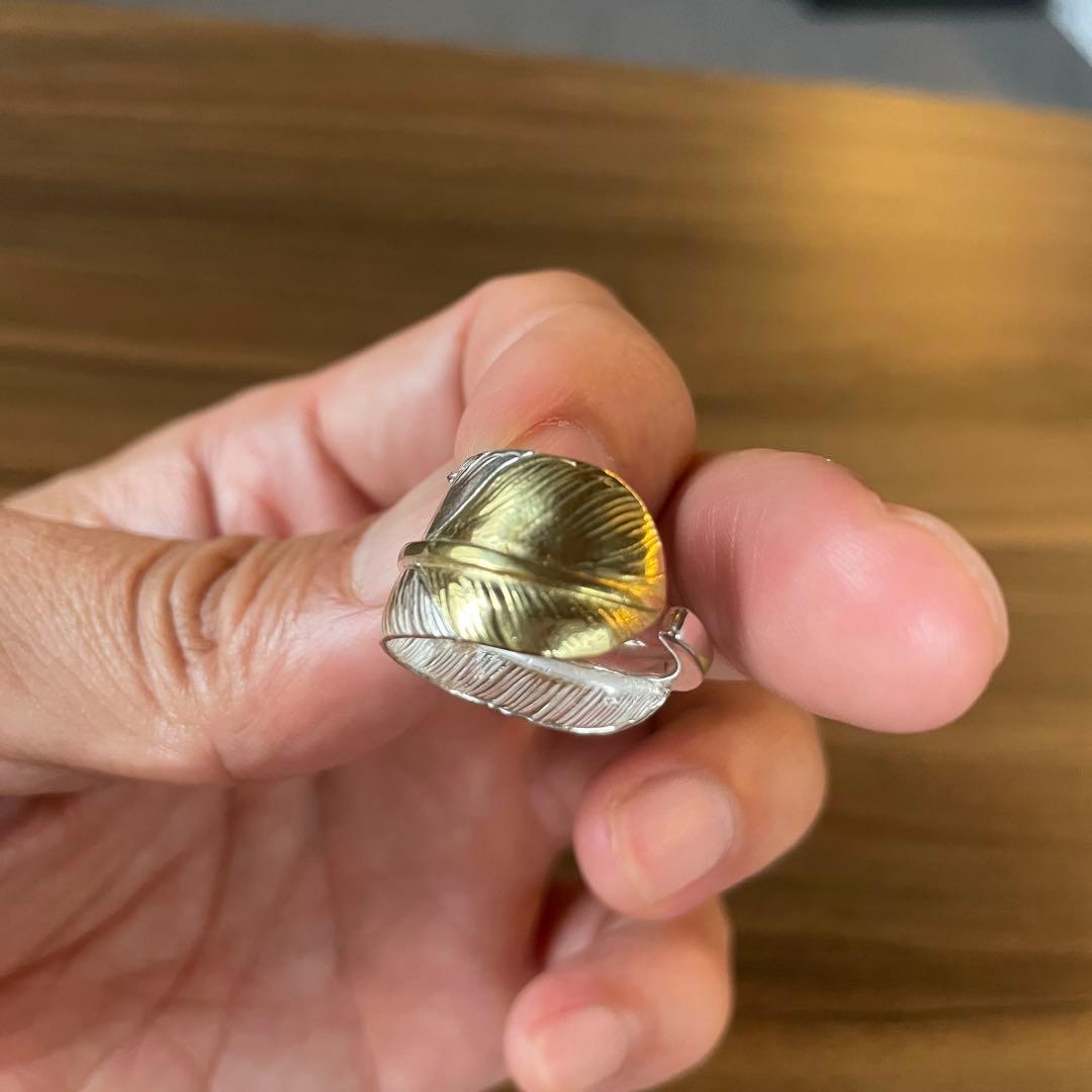 ラス1 先金 フェザー リング 指輪 アクセサリー ハンドメイド ノーブランド